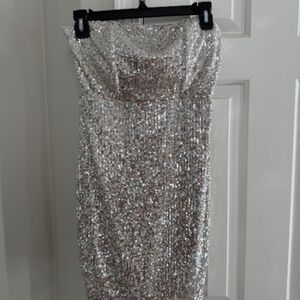 NWT Strapless Sequin Mini Dress